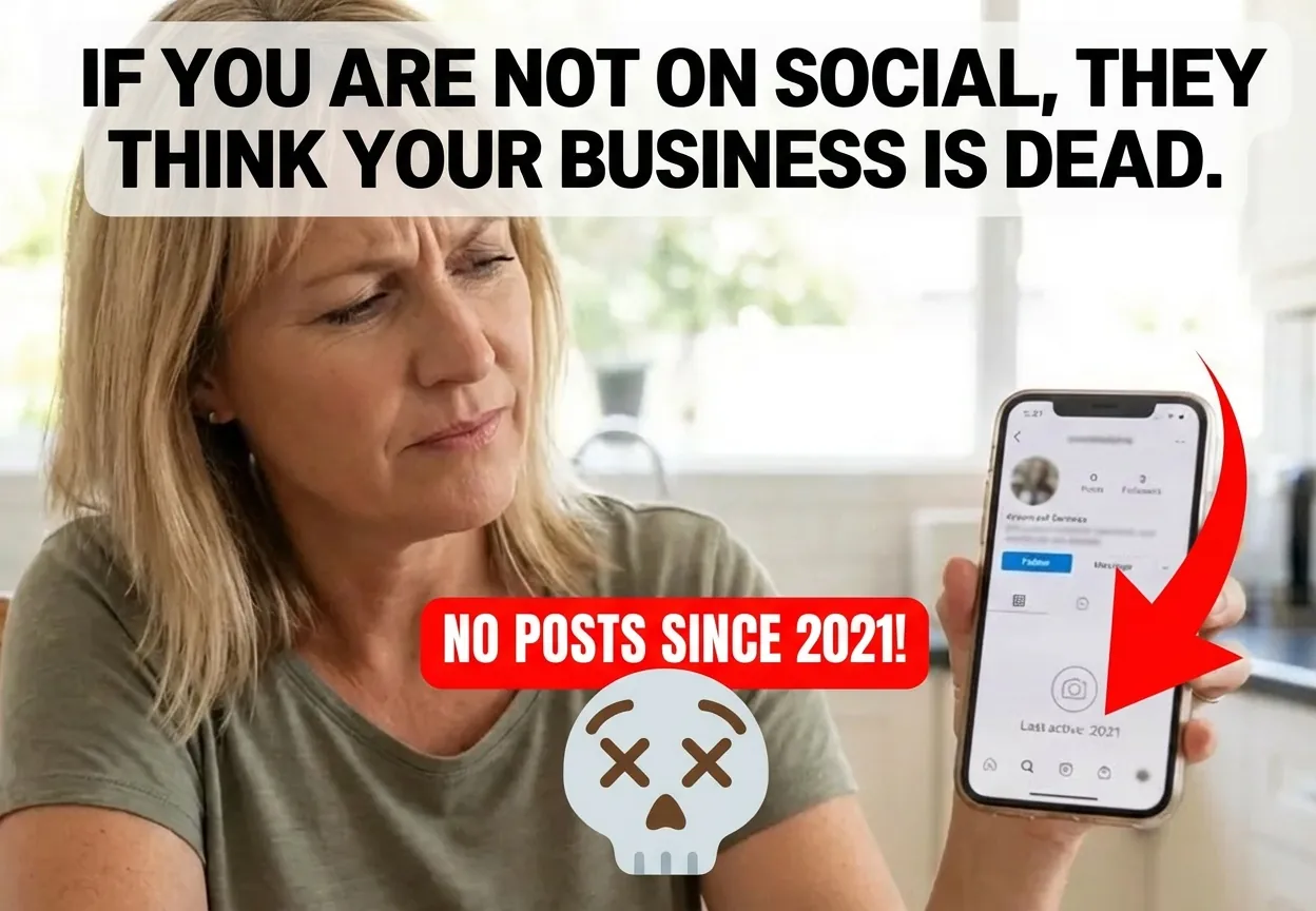 Business appears dead when social media hasn't been updated since 2021