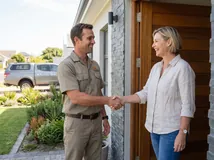 Contractor meeting customer