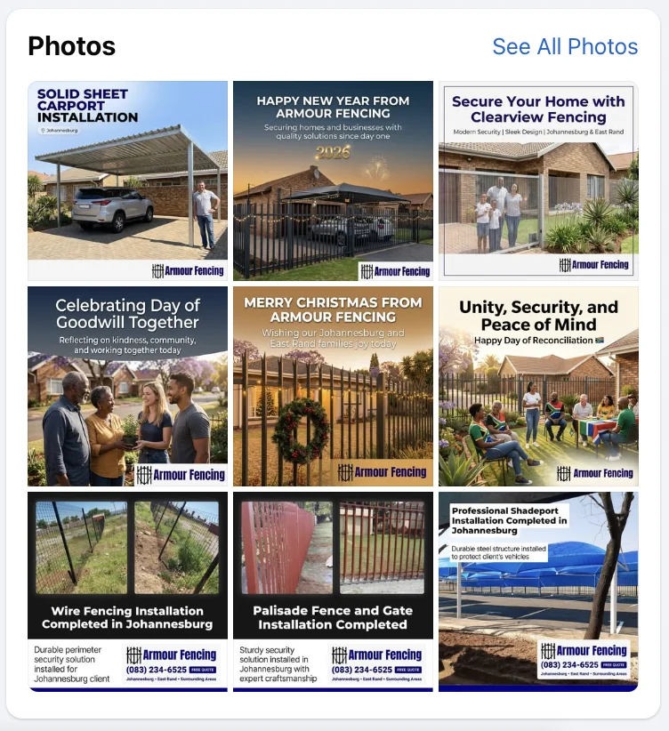 Fencing gallery portfolio post - showcasing recent work