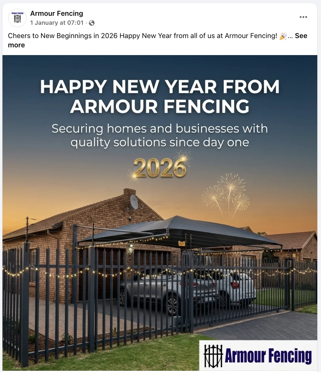 New Year post - seasonal greeting content