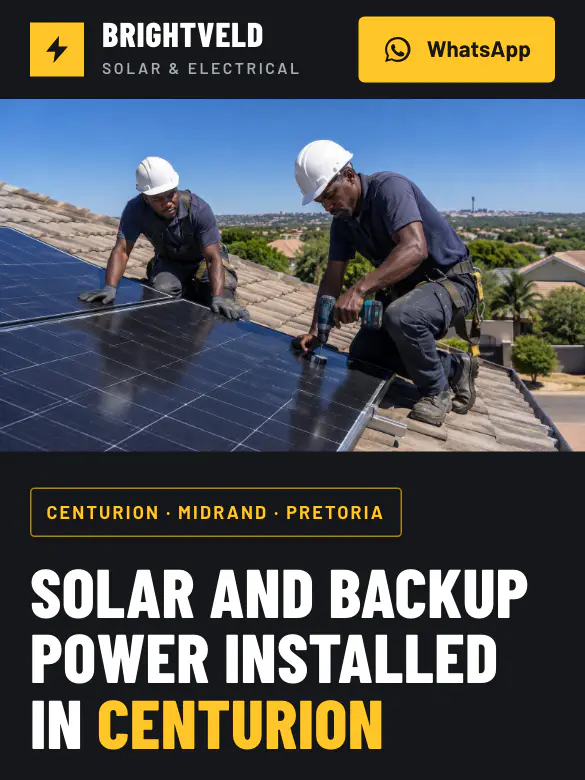 Example website design for Brightveld Solar & Electrical, solar and electrical